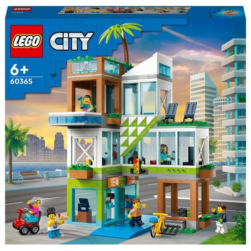LEGO City 60365 Condomini, Modular Building Set con Stanze Combinabili e 6 Minifigure, Regalo di Compleanno per Bambini 6+ Anni