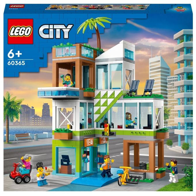 LEGO My City Condomini Set con Stanze Combinabili, Negozio, Bicicletta Giocattolo e 6 Minifigure