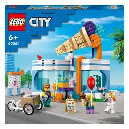 LEGO City 60363 Gelateria, Giochi per Bambini 6+ anni con Carretto dei Gelati Giocattolo e 3 Minifigure, Idea Regalo, Set 2023