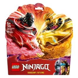 NINJAGO Battle Pack Draghi dello Spinjitzu - 2 Trottole Giocattolo Tempio Costruibile Elementi di Potere e 2 Minifigure Giochi per Bambini e Bambine da 6 Anni da La Rivolta dei Draghi 71826