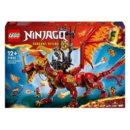 NINJAGO Drago-Sorgente del Movimento Figura Giocattolo Snodabili da Costruire Giochi d'Avventura per Bambini e Bambine da 12 Anni con 6 Minifigure con Spade e Accessori Idee Regalo 71822