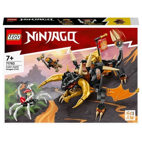 LEGO NINJAGO 71782 Drago di Terra di Cole - EVOLUTION, Drago Giocattolo per Bambini con Scorpione da Battaglia e 2 Minifigure