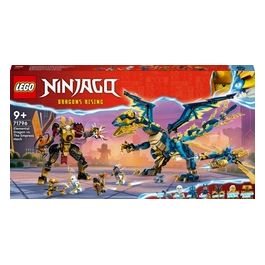 LEGO NINJAGO 71796 Dragone Elementare vs. Mech dell'Imperatrice, Set con Drago Giocattolo, Action Figure, Flyer e 6 Minifigure