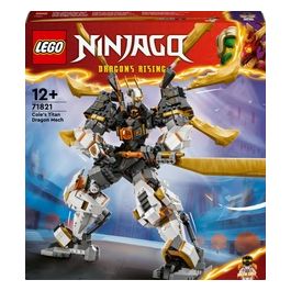 LEGO NINJAGO Mech Drago Titanio di Cole Grande Set di Giochi d'Avventura per Bambini e Bambine da 12 Anni Personaggio da Costruire con Spada Giocattolo e 1 Minifigure Regalo di Compleanno 71821