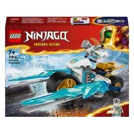 LEGO NINJAGO Moto di Ghiaccio di Zane Veicolo Giocattolo con Lame Mobili Gioco d'Azione per Bambini e Bambine 7 Anni con 1 Minifigure Ninja di Eroe Piccola Idea Regalo di Compleanno 71816