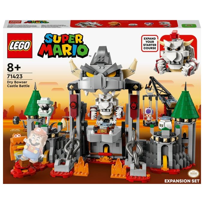 LEGO Super Mario 71423 Pack di Espansione Battaglia al Castello di Skelobowser con 5 Personaggi, Giochi per Bambini 8+ Anni