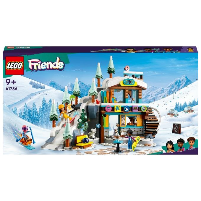 LEGO Friends 41756 Pista da Sci e Baita, Set Sport Invernali con Mini Bamboline, Giochi per Bambine e Bambini, Regalo di Natale