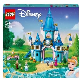 LEGO Principessa Disney 43206 Il Castello di Cenerentola e del Principe Azzurro, Idea Regalo, Giocattolo per Bambini 5+ Anni
