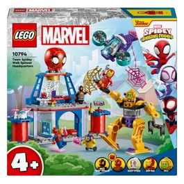 LEGO Spidey e i Suoi Fantastici Amici 10794 Quartier Generale di Team Spidey, Giochi Bambini 4+ con Mech, Veicolo e Supereroi