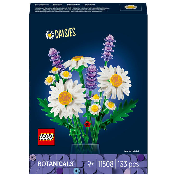 LEGO Set Costruibile Margherite Botanicals Decorazione Floreale 133 Pezzi