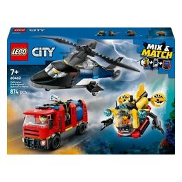 Set Costruzioni City 60462 Elicottero Autopompa Sottomarino MixeMatch per Creatività senza Confini