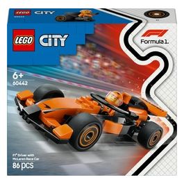 Set Pilota e Monoposto McLaren F1 60442 City Formula1 Racing Construction Kit