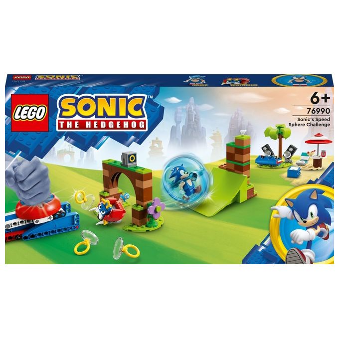 LEGO Sonic the Hedgehog 76990 Sfida della Sfera di Velocità di Sonic, Giocattolo con 3 Personaggi, Giochi per Bambini 6+ Anni