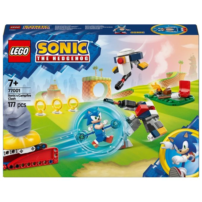 LEGO Sonic Duello al Falo' di Sonic Giochi d'Avventura per Bambini e Bambine da 7 Anni in su con Personaggi del Videogioco tra cui 2 Robot Giocattolo Idea Regalo di Compleanno per Gamer 77001