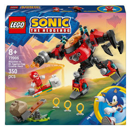 Sonic Knuckles contro il Mech Egg Crusher del Dr Eggman