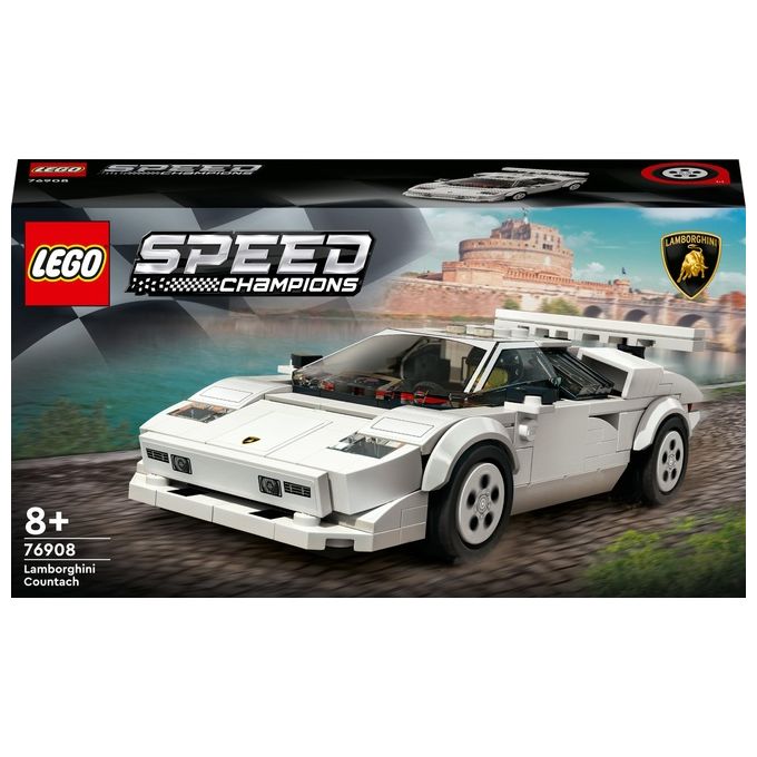 LEGO Speed Champions 76908 Lamborghini Countach, Giochi per Bambini di 8+ Anni, Auto Sportiva Giocattolo, Replica Supercar