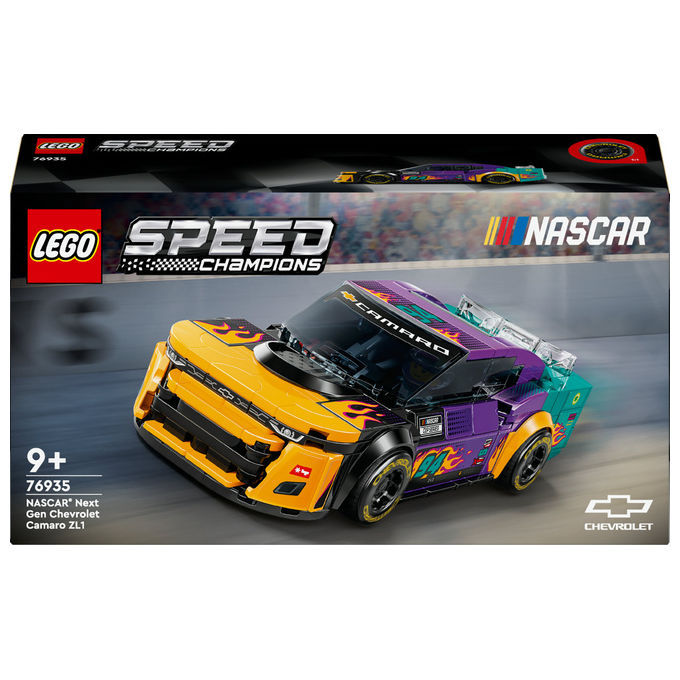 Lego set costruzione nascar next gen chevrolet camaro zl1 speed champions 328 pezzi 76935