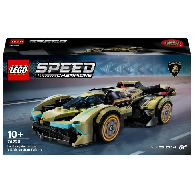 Image of LEGO Speed Champions Super Car Lamborghini Lambo V12 Vision GT Macchina Giocattolo per Bambini da 10 Anni Modellino di Auto da Costruire con Minifigure del Pilota Idea Regalo da Collezione 76923