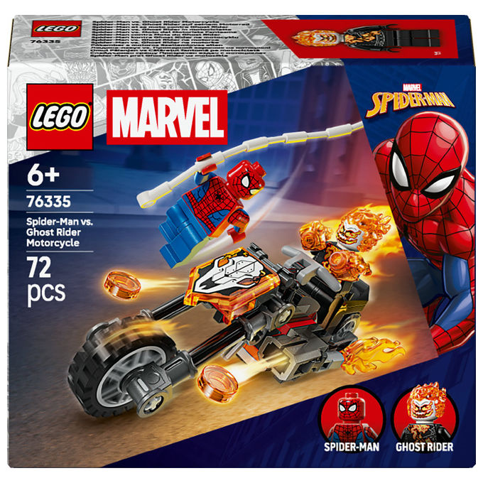 LEGO Spider-Man contro Ghost Rider Moto Giocattolo Costruzioni 72 Pezzi