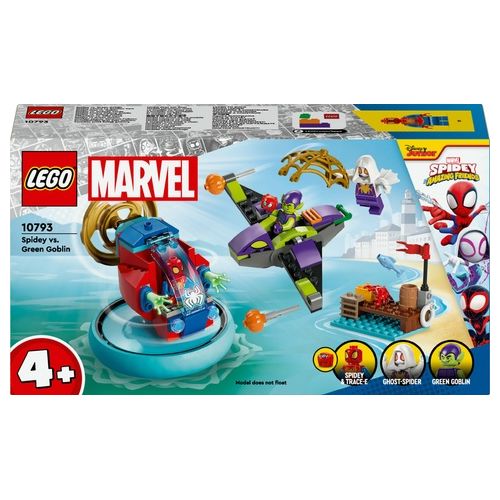 LEGO Spidey e i Suoi Fantastici Amici 10793 Spider-man vs. Goblin, Giochi Bambini 4+ con Veicoli Giocattolo e 3 Supereroi