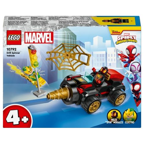 LEGO Spidey e i Suoi Fantastici Amici 10792 Veicolo Trivella di Spider-man, Gioco Bambini 4+, Macchina Giocattolo e 2 Supereroi
