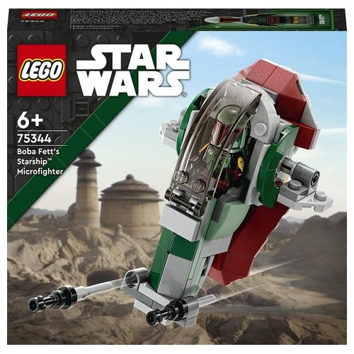 LEGO Star Wars 75344 Astronave di Boba Fett Microfighter Giocattolo, Modellino da Costruire set Mandaloriano, Idee Regalo