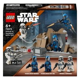 LEGO Star Wars Battle Pack Agguato su Mandalore Gioco d'Avventura per Bambini e Bambine da 6 Anni in su con 4 Personaggi da The Mandalorian Giocattolo con Armi Jetpack e Grotta da Costruire 75373