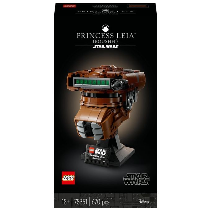 Image of LEGO Star Wars 75351 Casco della Principessa Leia (Boushh), Serie Caschi 2023, Set del 40° Anniversario del Ritorno dello Jedi