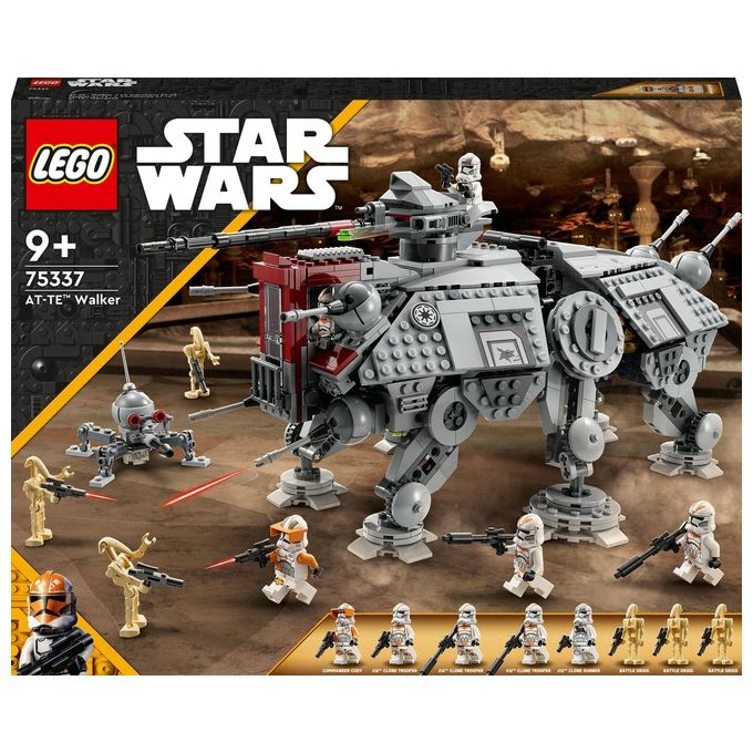 Image of LEGO Star Wars 75337 Walker AT-TE, Modellino da Costruire, Gambe Snodabili, Cloni Soldato, Droidi da Battaglia e Droide Ragno