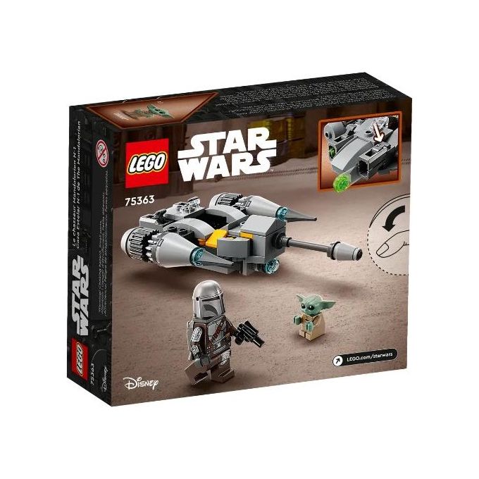 LEGO Star Wars 75363 Starfighter N-1 del Mandaloriano Microfighter, Gioco da Costruire con Grogu Baby Yoda, Regali Bambini 6+