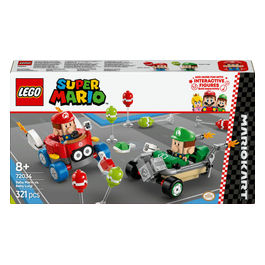 Super Mario set costruzione Mario Kart Baby Mario vs Baby Luigi 321 pezzi 72034