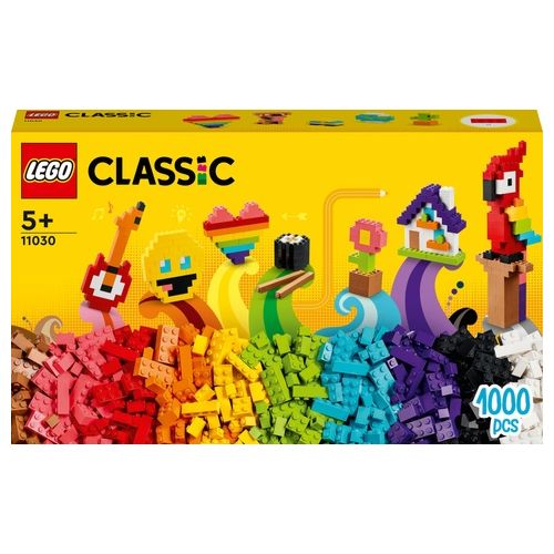 LEGO Classic 11030 Tanti Tanti Mattoncini, Set di Costruzioni con Emoji Sorridente e Altro, Regalo Creativo per Bambini 5+