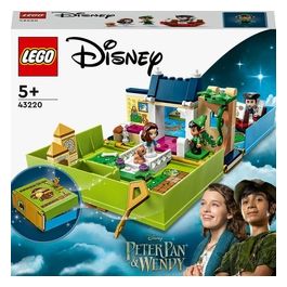 LEGO Disney Classic 43220 L'Avventura nel Libro delle Fiabe di Peter Pan e Wendy, Set Giochi da Viaggio per Bambini 5+ Anni