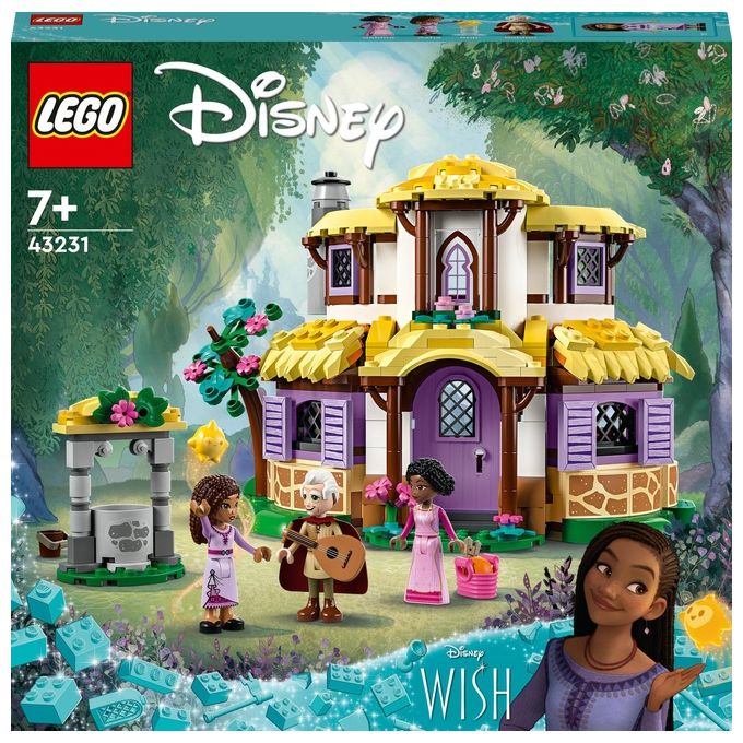 LEGO Disney Wish 43231 Il Cottage di Asha, Casa delle Bambole Giocattolo dal Film Wish, Idea Regalo per Bambine e Bambini