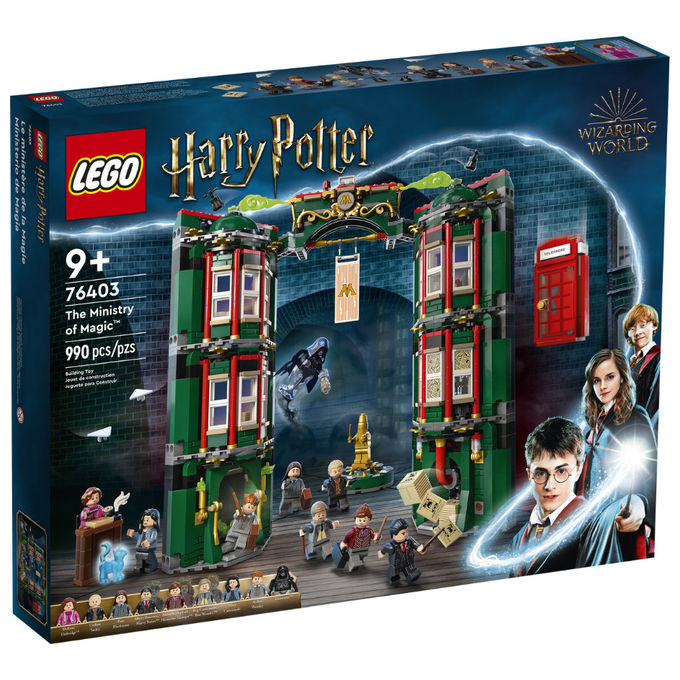 LEGO Harry Potter Ministero della Magia, Modellino da Costruire Modulare, 12 Minifigure 3 con Funzione di Trasformazione, Giochi per Bambini, 76403