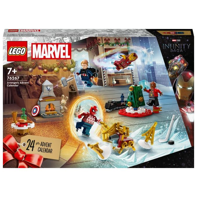LEGO Marvel Calendario dell'Avvento degli Avengers 2023 con 24 Regali tra cui Capitan America Spider-Man Iron Man