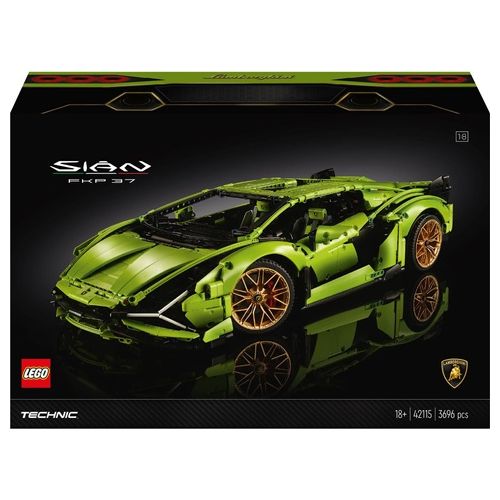 LEGO Technic 42115 Lamborghini Sián FKP 37, Set con Auto Sportiva, Modellino di Macchina da Costruire per Adulti, Idea Regalo