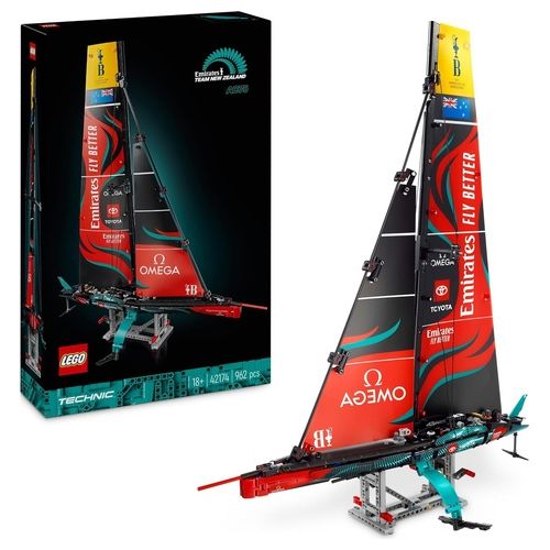 Technic Emirates Team New Zealand AC75, Modellino di Nave Yacht da Costruire, Kit Modellismo per Adulti con Barca a Vela