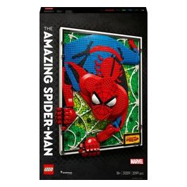 LEGO ART 31209 The Amazing Spider-Man, Canvas 3D Costruibile, Regalo per Adolescenti e Adulti Fan dei Fumetti e dei Supereroi