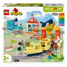 Treno Interattivo 10428 Duplo Town Grande Comunità Multicolore 50x30x15cm Accessori Inclusi per Bambini 2-5 Anni