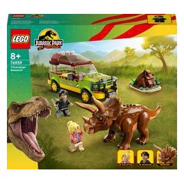 LEGO Jurassic Park 76959 La Ricerca del Triceratopo, Dinosauro Giocattolo per Bambini 8+ Anni, Collezione 30° Anniversario