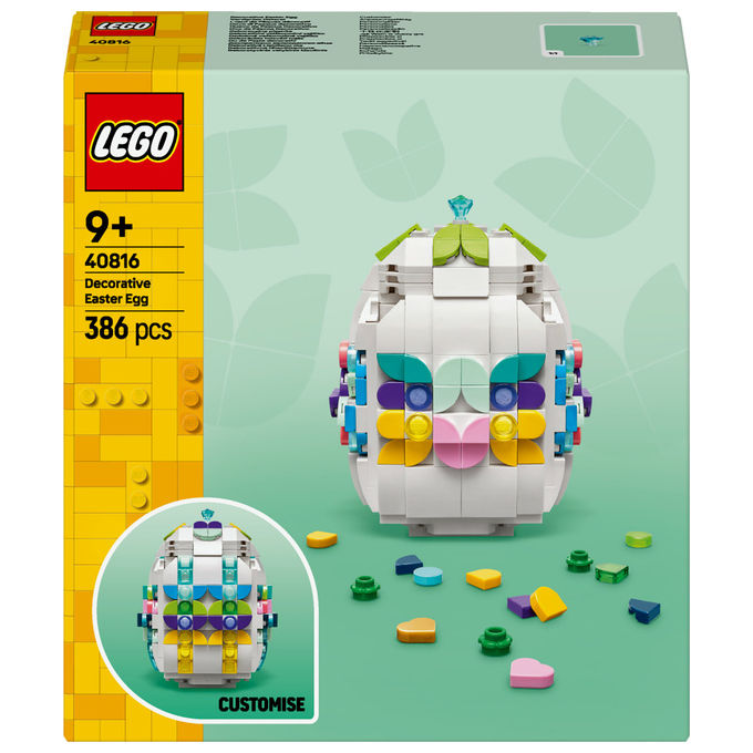 Lego Uovo di Pasqua Decorativo Personalizzabile 40816 386 Pezzi