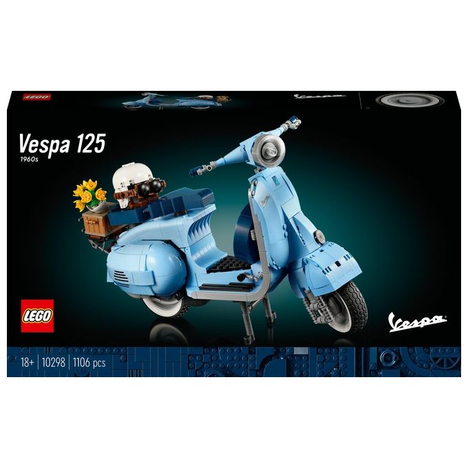 Image of LEGO Icons 10298 Vespa 125, Set in Mattoncini, Modellismo Adulti, Replica Piaggio Anni 60, Idea Regalo, Hobby Creativo