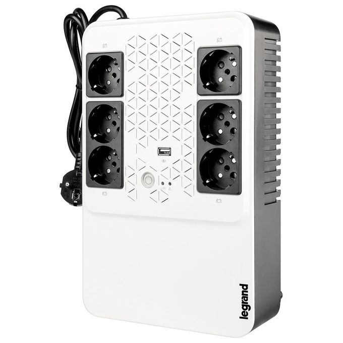 Legrand 310082 Keor Multiplug Gruppo di Continuita' UPS Line Interactive 800VA 480W 6 Prese AVR USB colore Bianco