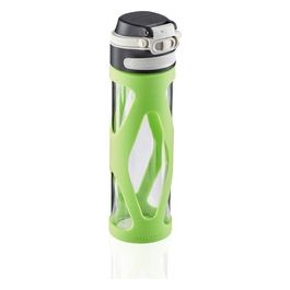 Leifheit Borraccia Flip in Vetro Verde 600ml