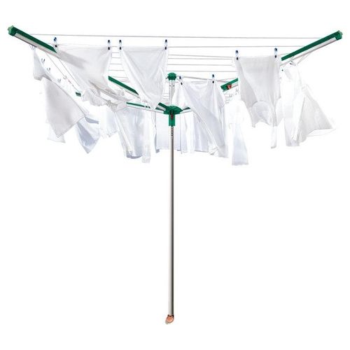 linomatic 500 deluxe cover stendibiancheria in alluminio leggero e resistente per uso domestico con ampia capacità di asciugatura