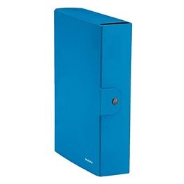 Leitz 39670036 Scatola Portaprogetti Wow in Cartone Dorso 8cm Formato 25x35cm Azzurro Metallizzato