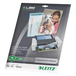 Leitz Confezione 25pouches udt a4 80micron