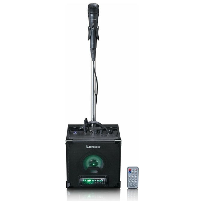 Lenco BTC-070BK Impianto Karaoke Altoparlante Bluetooth con Microfono