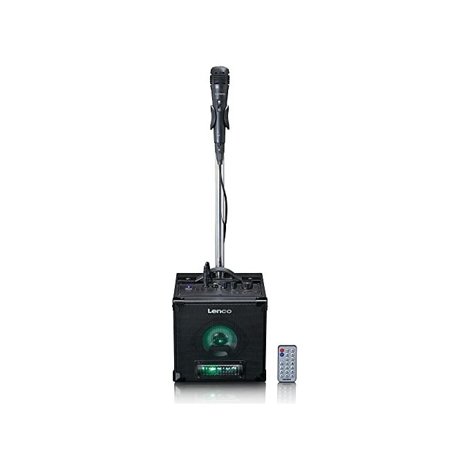Lenco BTC-070BK Impianto Karaoke Altoparlante Bluetooth con Microfono